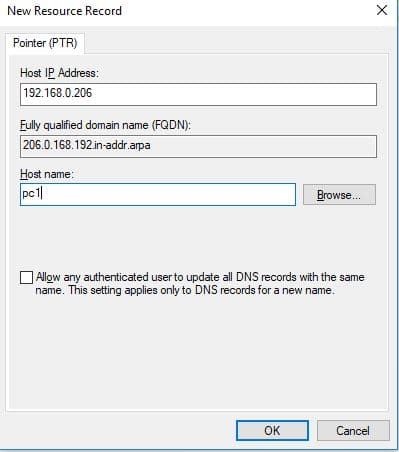 Configure Dns Reverse Lookup Zones And Ptr Records Windows Server 16