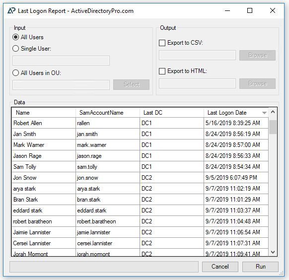 Active Directory Unlock Tool