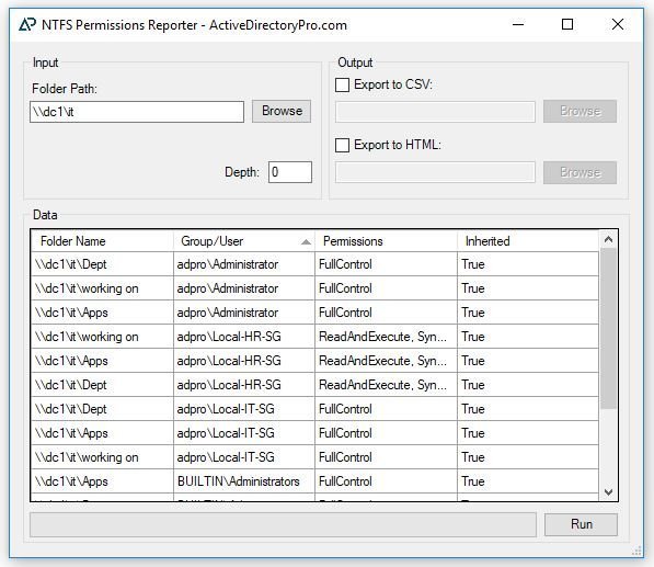 NTFS Permissions Reporter Pro 4.0.492 for windows instal free