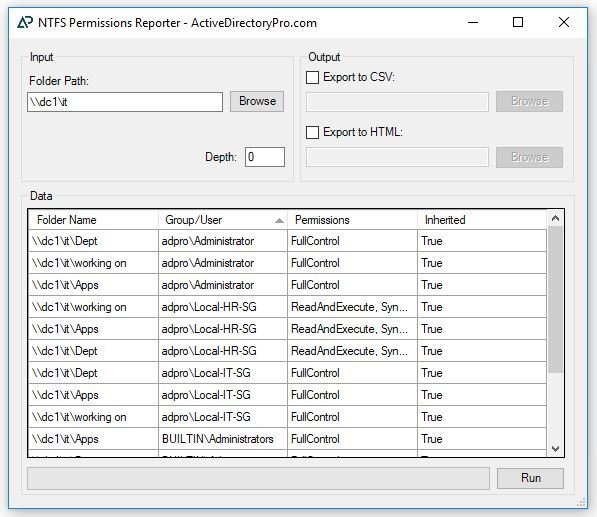 ntfs report