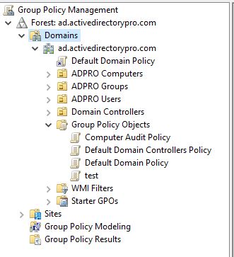 edit domain group policy