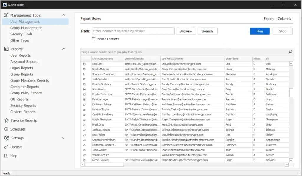 toolkit get proxyaddresses