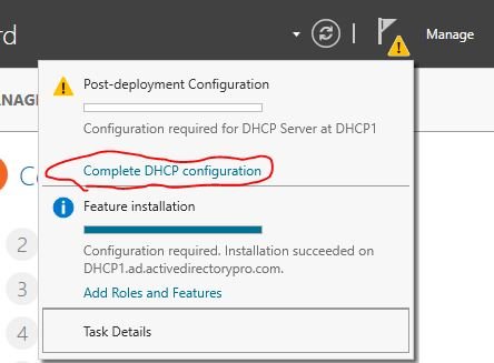 configure dhcp server 1