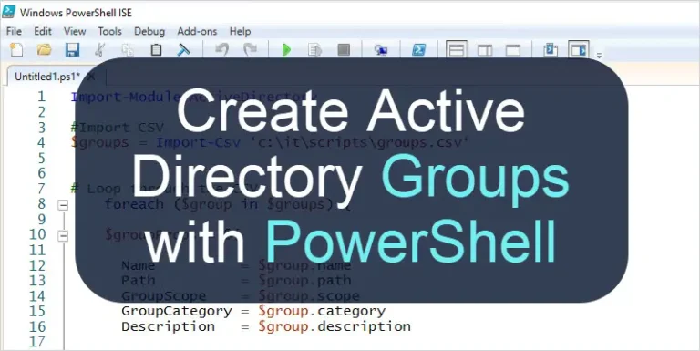 How to create active directory groups with powershell