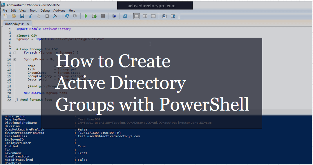 how to create a power user group in active directory