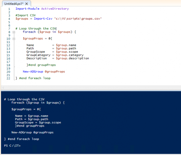 powershell script to create distribution list in active directory