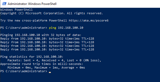 ping from powershell