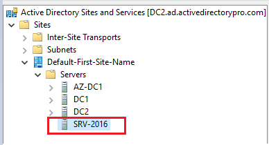 demote domain controller sites and services