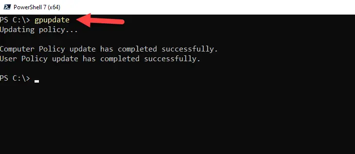 gpupdate command