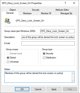 screen lock group policy computer configuration