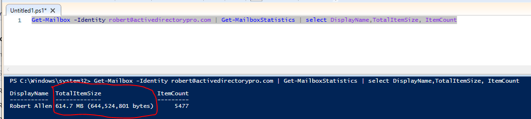Check Office 365 Mailbox Size - Active Directory Pro