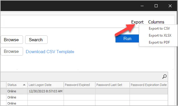 export list of local administrators group to csv