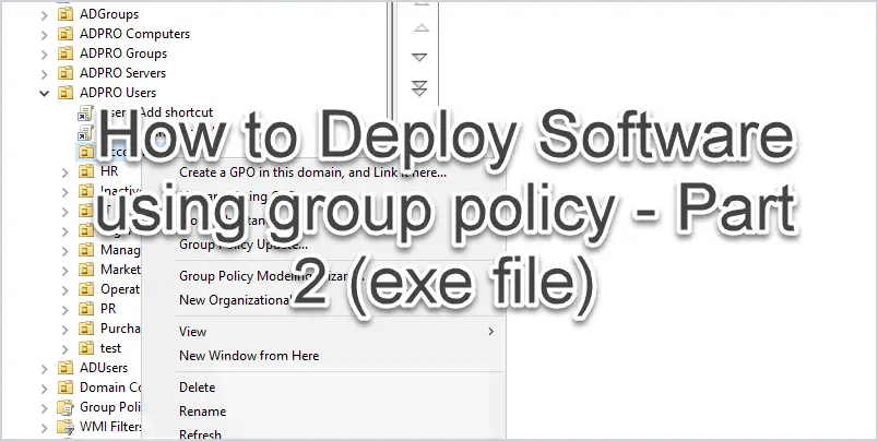 deploy exe file using group policy