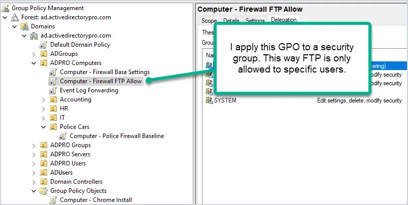 windows firewall ftp allow