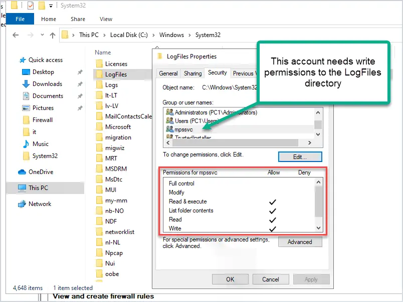 fix firewall log issues