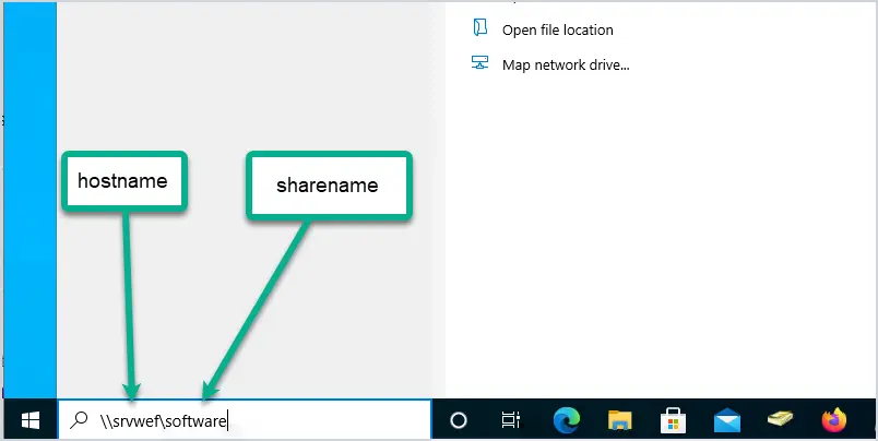 test accessing unc share path