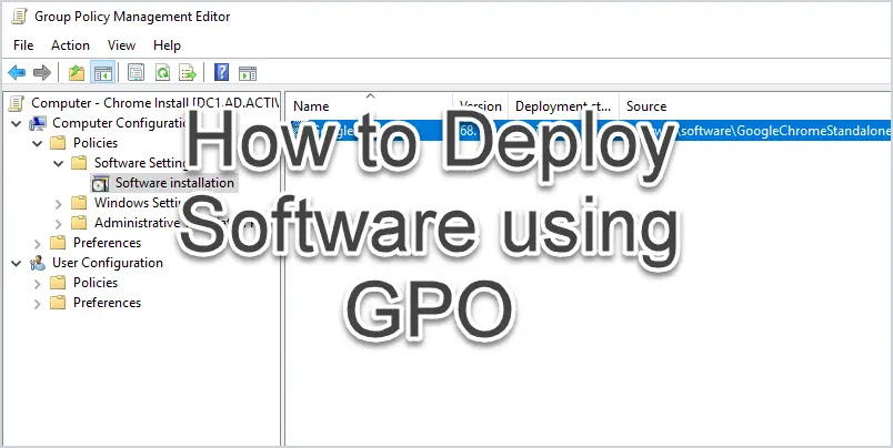 How to install software using group policy