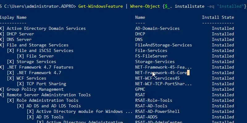 filter list by installed state