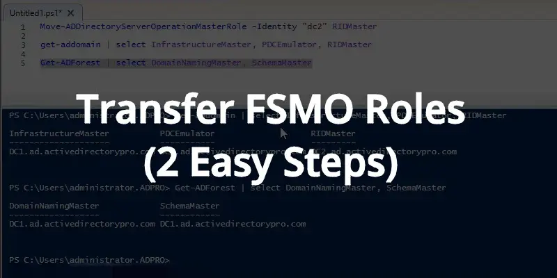 how to transfer fsmo roles