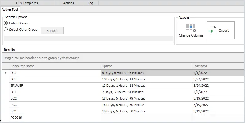 computer uptime