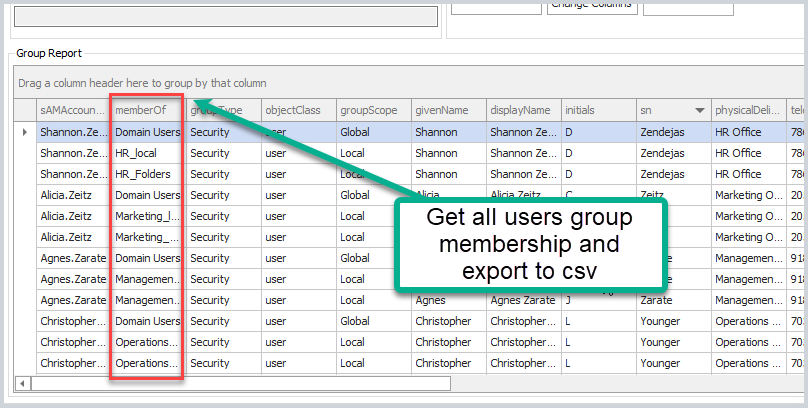 get users group membership