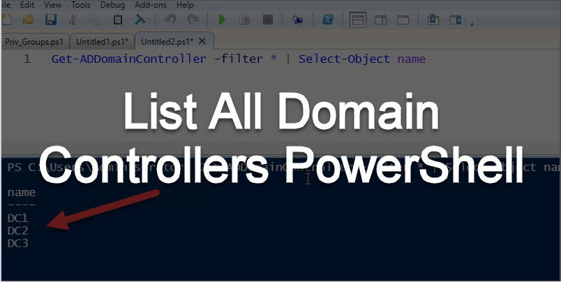 How to list all domain controllers with powershell