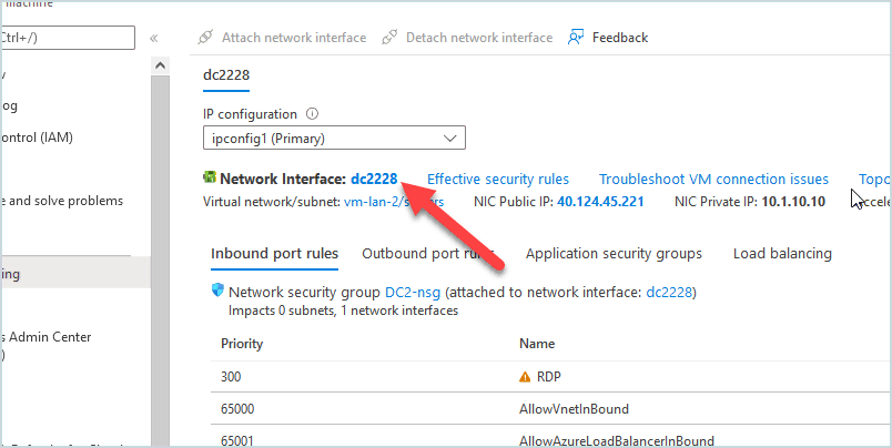 virtual network network interface