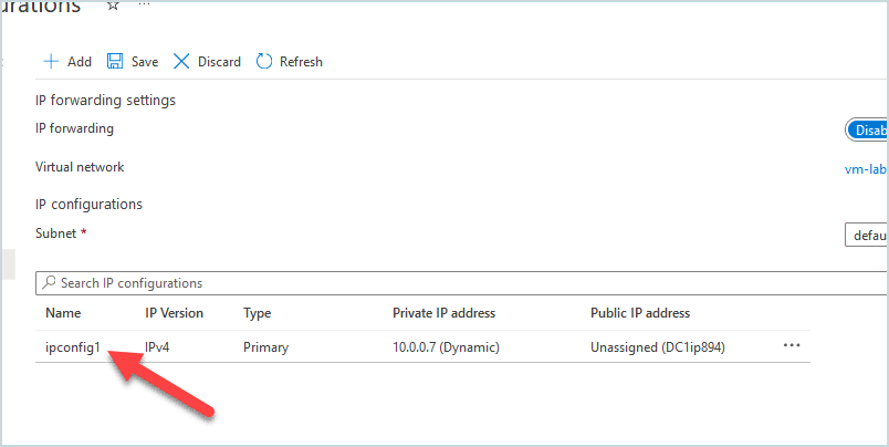 ip configuration