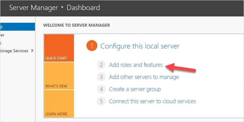 server manager add roles