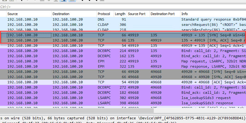 TCP 135 Microsoft RPC Mapper
