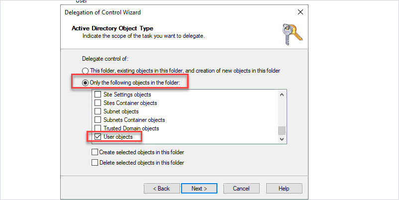 select user objects