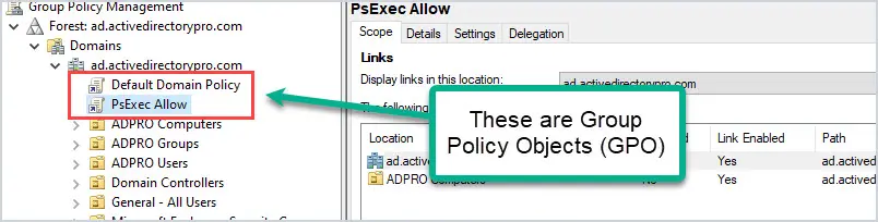 group policy objects