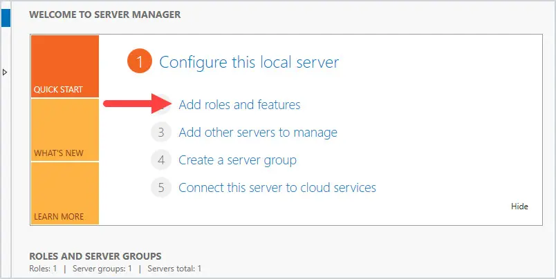 windows server add roles
