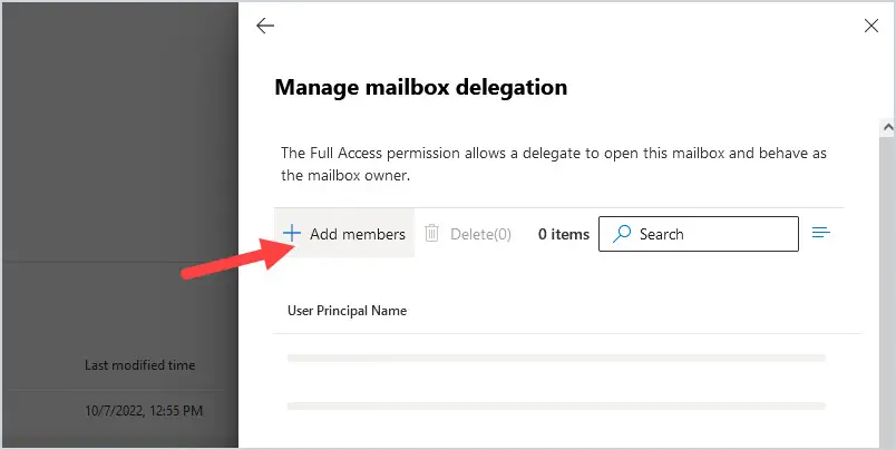 mailbox delegation add members