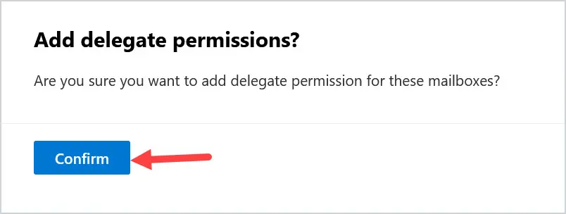 confirm delegate permissions