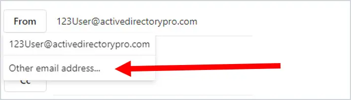 outlook web add from email address