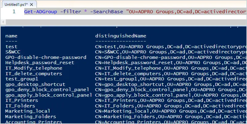 get group list powershell