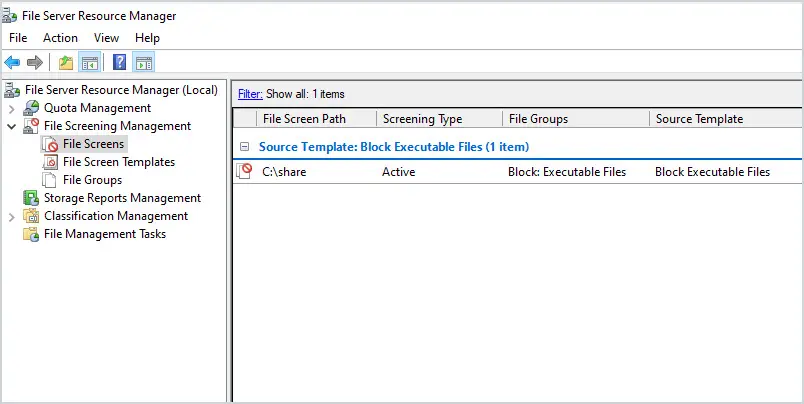 windows files server resource manager