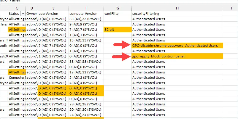 gpo security filtering