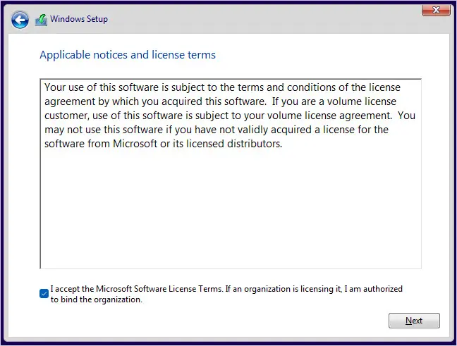 windows 11 license terms