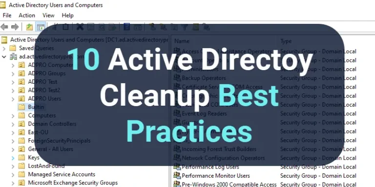 active directory cleanup best practices