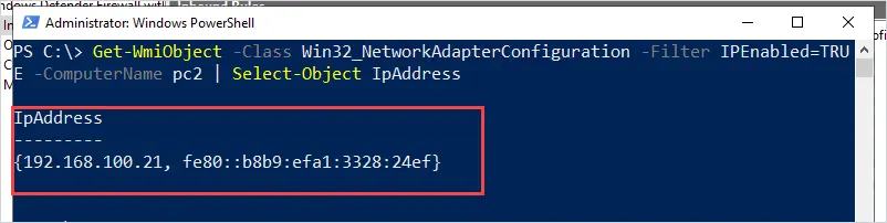 display ip address only