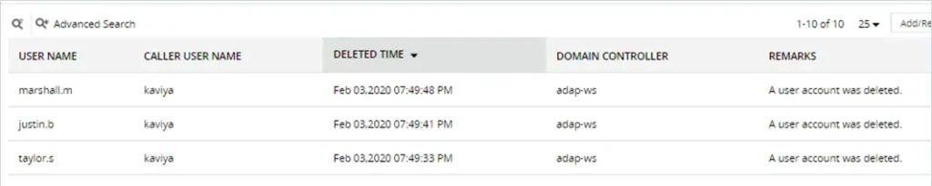 audit user changes in active directory