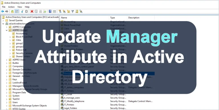 Update manager attribute step by step guide