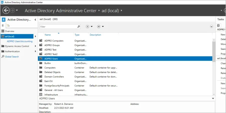 active directory administrative center