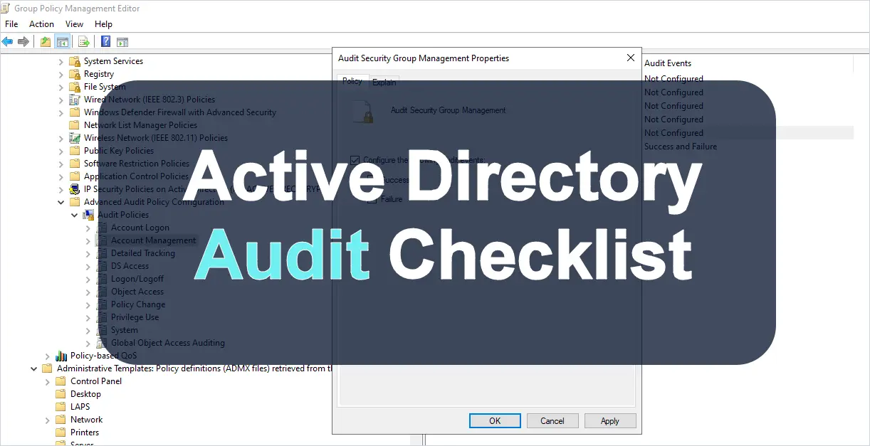 active directory audit checklist