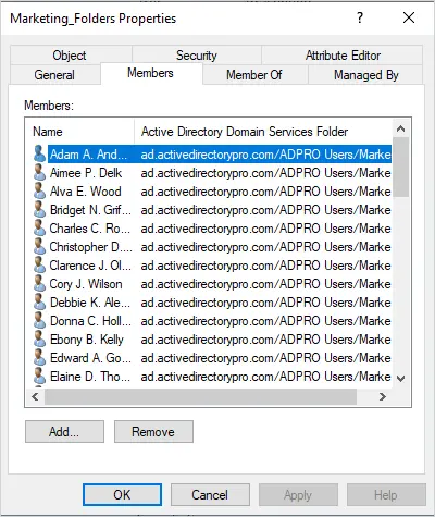 active directory security group