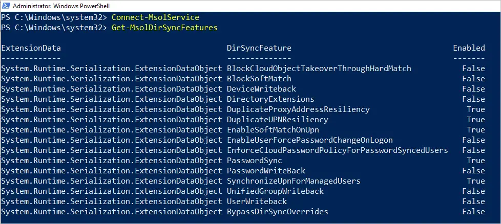 get azure sync features
