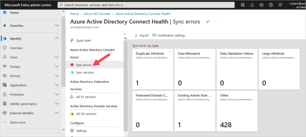 troubleshoot azure ad connect