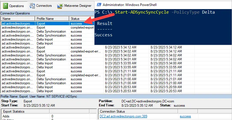 how to force azure ad sync